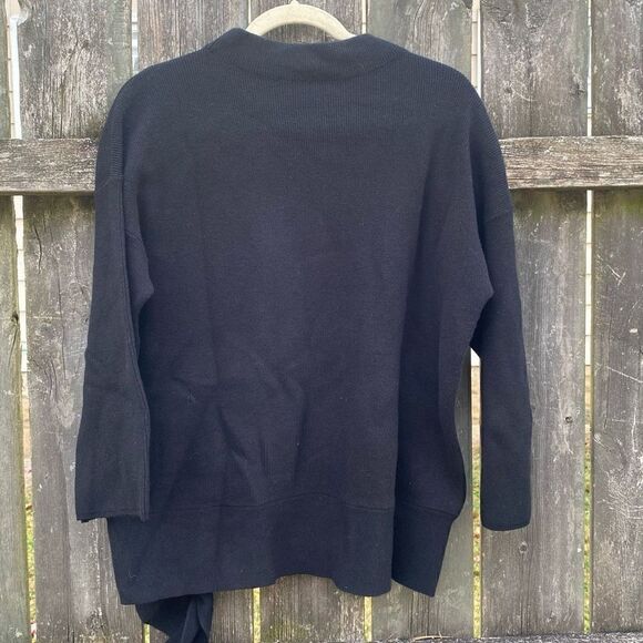 Chico’s Mock Neck Side Tie Cashmere Blend Sweater | L - Picture 4 of 4
